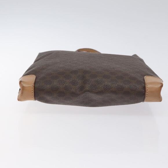 CELINE Macadam Canvas Hand Bag Pvc Leather Brown Gold - Picture 9 of 12